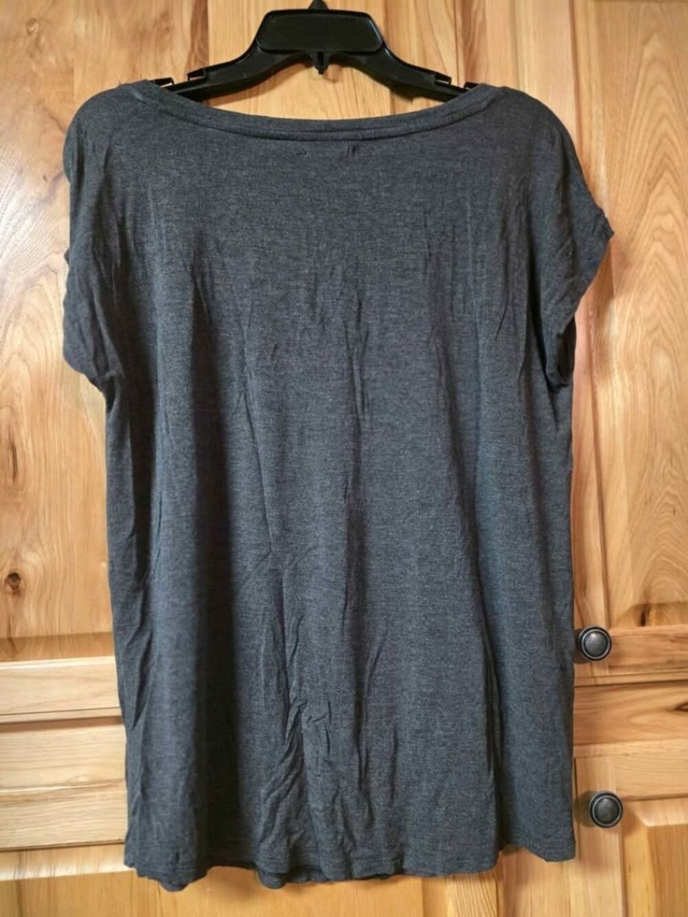 Maurices Women's Sz Large Casual Dark Gray Galaxy Space Solar Short Sleeve Shirt - Picture 5 of 7